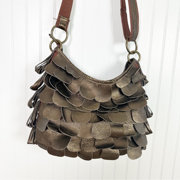 Handbags - VINTAGE LEATHER FRINGE CROSSBODY SHOULDER BAG
